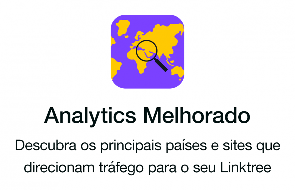 Descubra os principais países e sites que direcionam tráfego para o seu Linktree